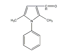 2,5-二甲基-1-苯基吡咯-3-羰醛結(jié)構式